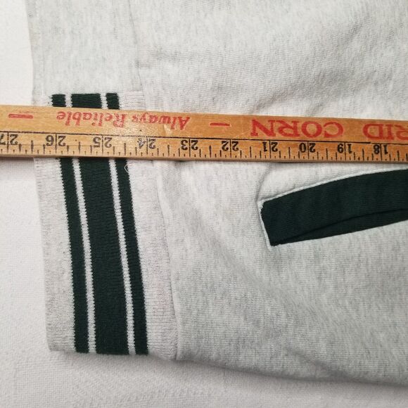 VTG 90s Disney Mickey & Co Jacket Green Gray Varsity Letterman Snap Button Large - Picture 12 of 16